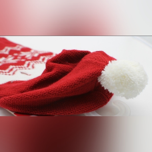 NwoT Size Extra Small 8.5- 10"L Red & White Dog Sweater W/ Santa Pompom Hoodie - Picture 4 of 10